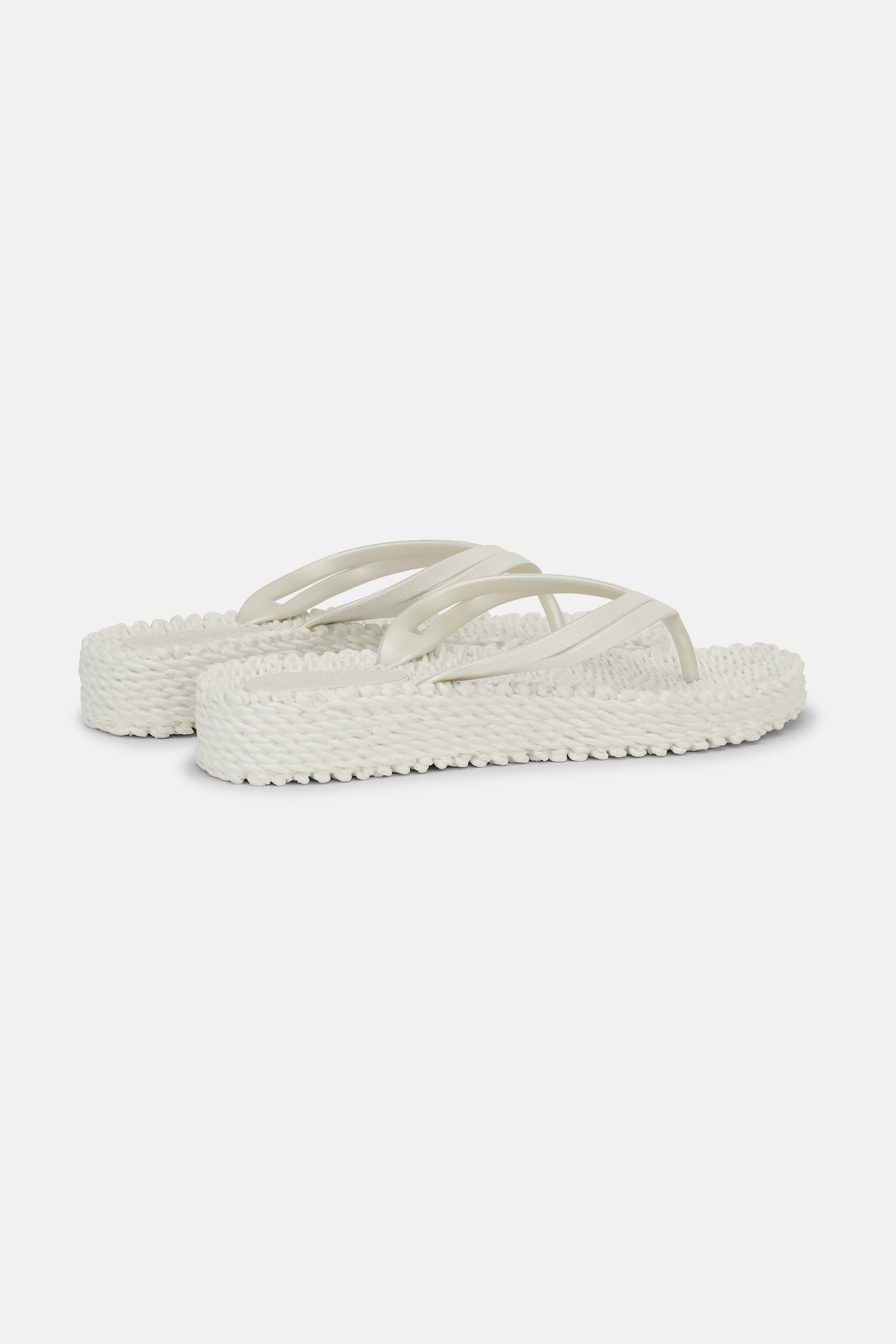 Platform Klipklapper Glitter - Creme